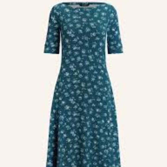 $ 135 Lauren Ralph Lauren Women's Floral Stretch Cotton Midi Dress Size 2XL - Picture 4 of 4